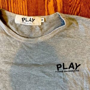 Comme de Garson PLAY, grey short sleeves